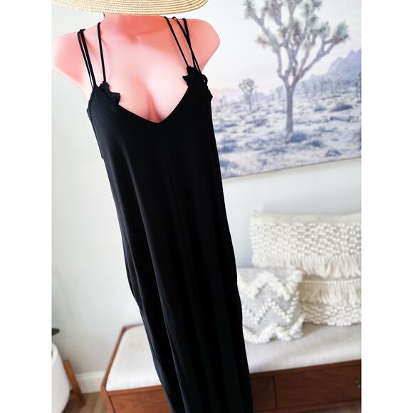 Savor the Simple soft flowy pocketed drapey maxi dress M - Picture 1 of 6